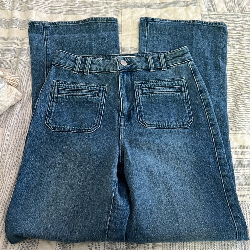 Reiss Dark Blue Flare Jeans